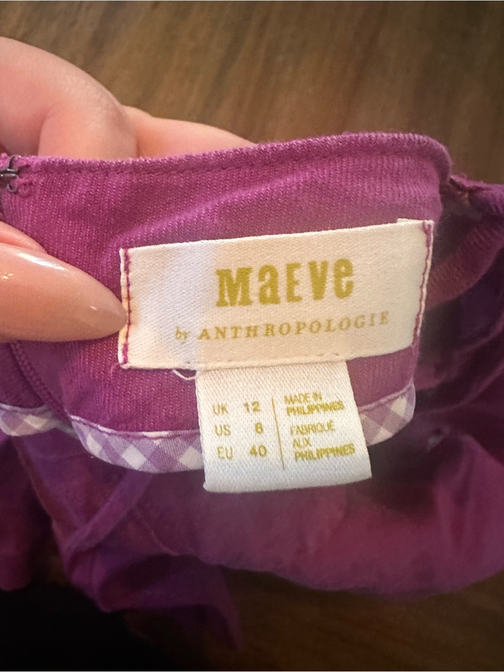 Anthropologie Maeve purple tie back mini romper spaghetti straps and tie back - Picture 5 of 11
